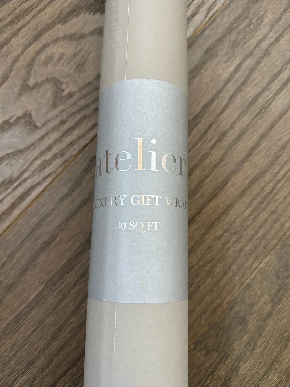 New! Atelier Luxury Gift Wrap in Dove Grey Neutral 30 SQ FT